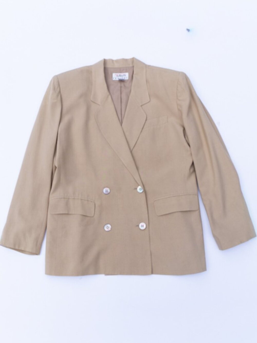 Vintage Talbot's Old Money Silk Blazer Camel Tan Beige 12P preppy